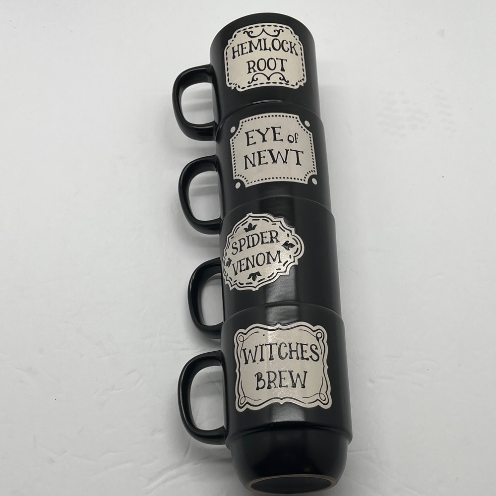 Black Halloween Potion Mug Set #4